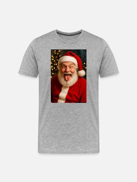 Merry Christmas - Crazy Santa Claus - Men's Premium Organic T-Shirt - heather grey
