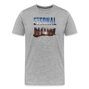 Eternal Now - Men's Premium Organic T-Shirt - heather grey - Front - Damien (186cm)