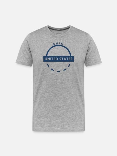 Ohio United States emblem - Men's Premium Organic T-Shirt - heather grey