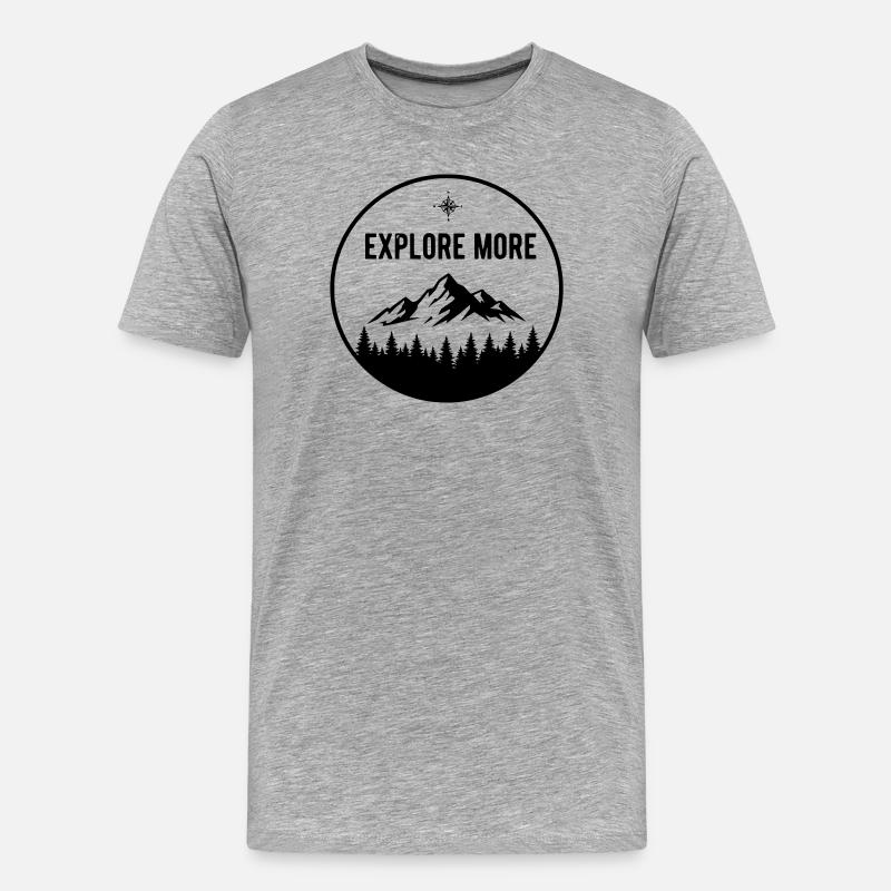 Explorer - Männer Premium Bio T-Shirt - Grau meliert