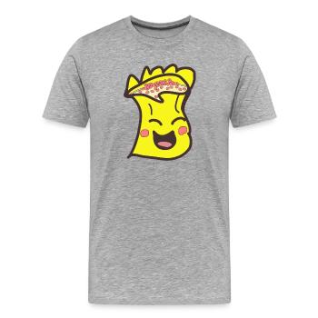 funny yellow dim sum - Men's Premium Organic T-Shirt - heather grey - Front - Damien (186cm)