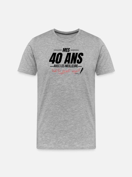 40th Birthday, everyone sign! - Men's Premium Organic T-Shirt - heather grey