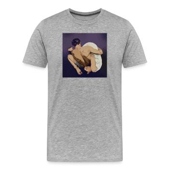 Contemporary embrace - Men's Premium Organic T-Shirt - heather grey - Front - Damien (186cm)
