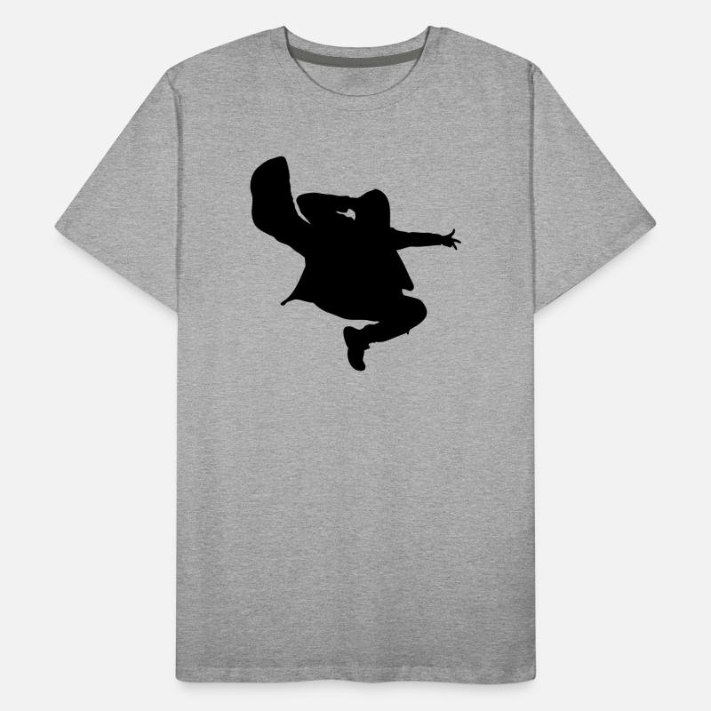 B-Boy Silhouette – Breakdance Jump Kick T-shirt bio Premium Homme