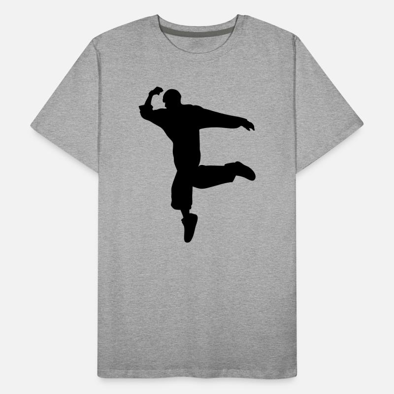 B-Boy Silhouette – Breakdance Move Männer Premium Bio T-Shirt
