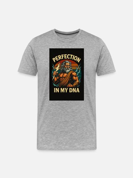 Perfection Power – God of Thunder - Men's Premium Organic T-Shirt - heather grey