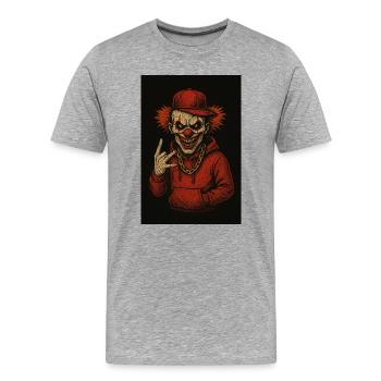 Hip-Hop-Wahnsinn - Männer Premium Bio T-Shirt - Grau meliert - Vorne - Damien (186cm)