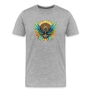 Aztecs - Men's Premium Organic T-Shirt - heather grey - Front - Damien (186cm)