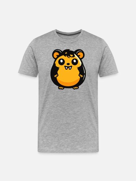 Hamster Halloween Zombie - Men's Premium Organic T-Shirt - heather grey