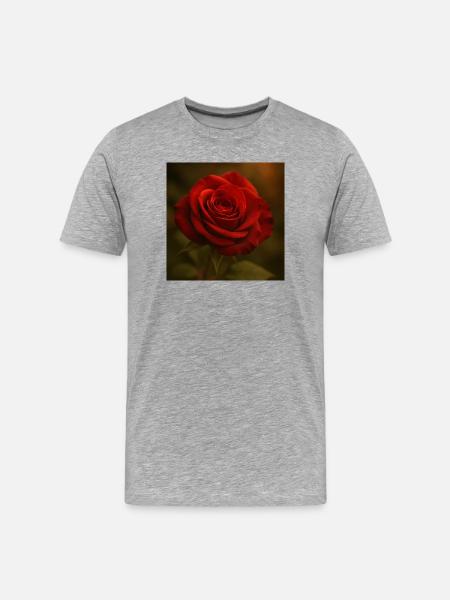 Nature - Fleurs - Rose - T-shirt bio Premium Homme - gris chiné
