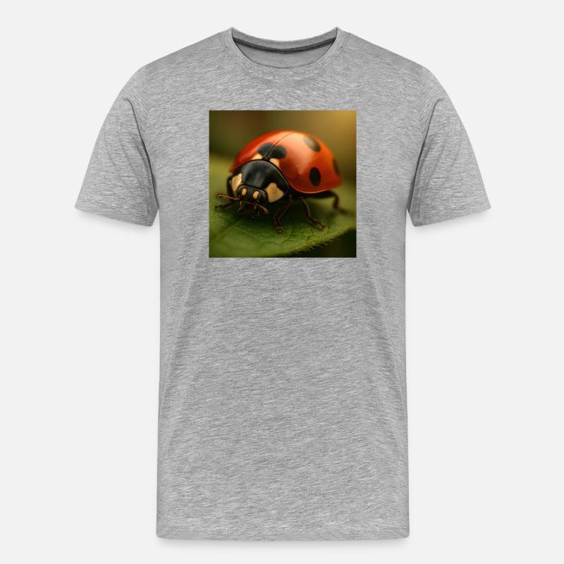 Tiere - Marienkäfer - Männer Premium Bio T-Shirt - Grau meliert