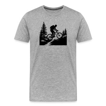 VTT VTT - T-shirt bio Premium Homme - gris chiné - Devant - Damien (186cm)