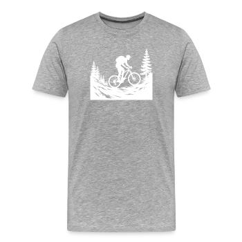 VTT VTT - T-shirt bio Premium Homme - gris chiné - Devant - Damien (186cm)