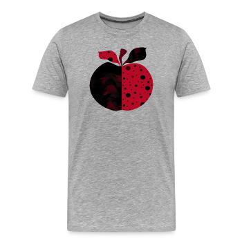 pomme - T-shirt bio Premium Homme - gris chiné - Devant - Damien (186cm)