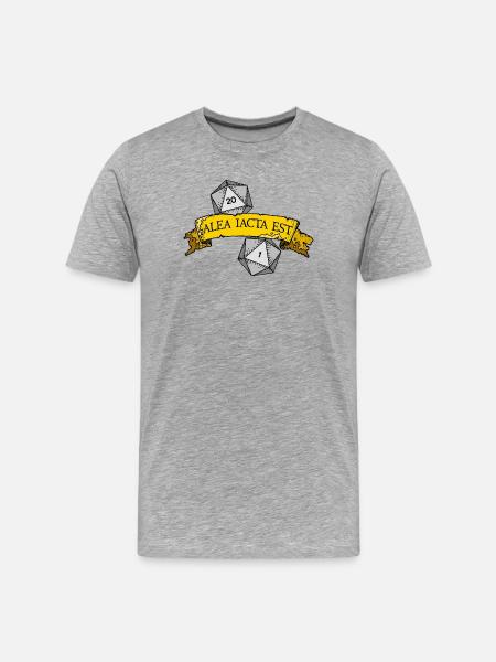 Alea Iacta Est Dice Roll - Men's Premium Organic T-Shirt - heather grey