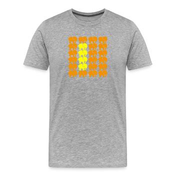 ELEFANT - Männer Premium Bio T-Shirt - Grau meliert - Vorne - Damien (186cm)