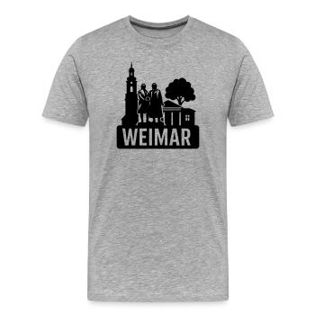 Weimar, Thuringe - T-shirt bio Premium Homme - gris chiné - Devant - Damien (186cm)