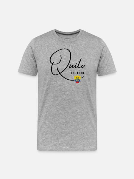 Elegant design Quito, souvenir Quito - Men's Premium Organic T-Shirt - heather grey