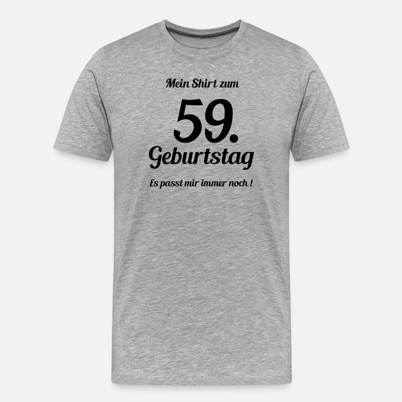 Passt seit 59 - Männer Premium Bio T-Shirt - Grau meliert