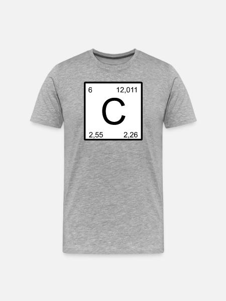 Carbon Symbol C - Men's Premium Organic T-Shirt - heather grey