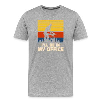 Baumpfleger Holzarbeiter Waldarbeiter Geschenk - Männer Premium Bio T-Shirt - Grau meliert - Vorne - Damien (186cm)