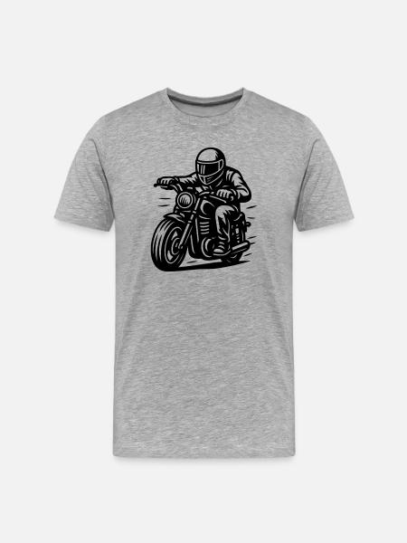 biker - Men's Premium Organic T-Shirt - heather grey