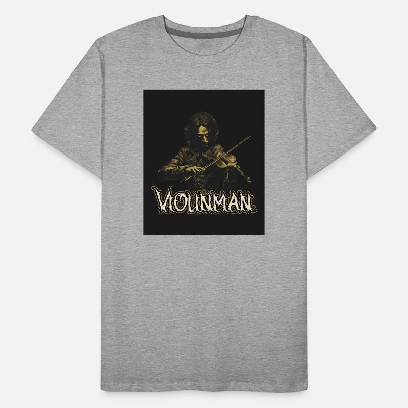 Violinman Dunkle Geigenkraft Männer Premium Bio T-Shirt