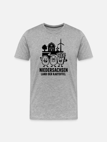 Potato Lower Saxony - Men's Premium Organic T-Shirt - heather grey
