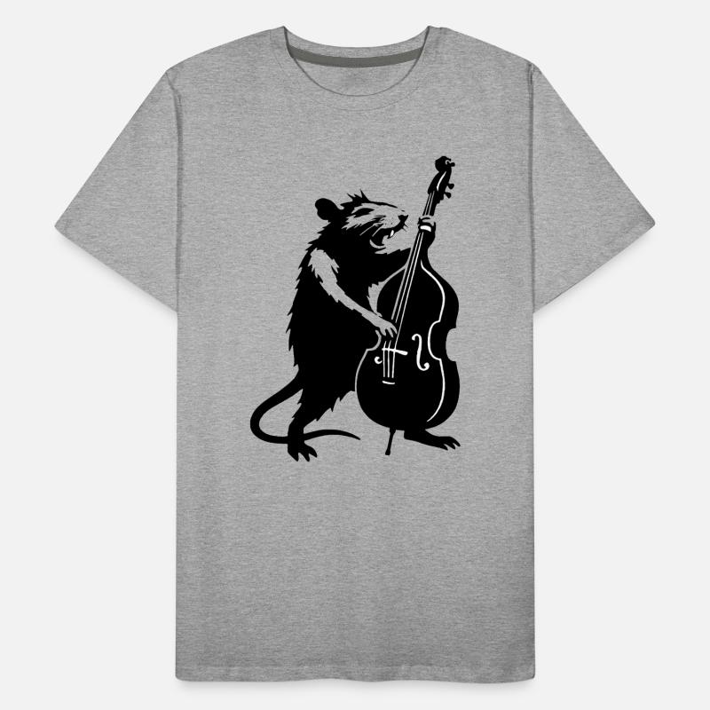 Ours avec violoncelle Monochrome T-shirt bio Premium Homme