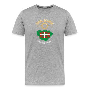 Total Solar Eclipse Bilbao 2026 - Men's Premium Organic T-Shirt - heather grey - Front - Damien (186cm)