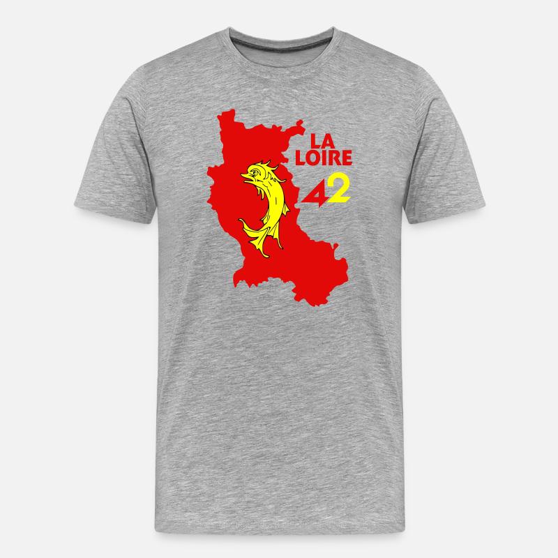 Die Loire 42 - Männer Premium Bio T-Shirt - Grau meliert