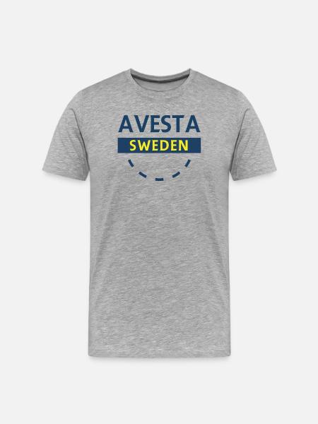 Avesta Sweden Circular Logo - Men's Premium Organic T-Shirt - heather grey