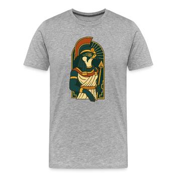 Horus - Men's Premium Organic T-Shirt - heather grey - Front - Damien (186cm)