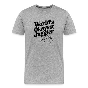 Le meilleur jongleur du monde - T-shirt bio Premium Homme - gris chiné - Devant - Damien (186cm)