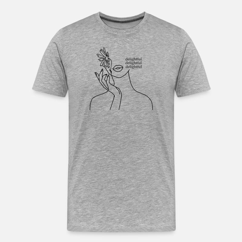 delightful - Männer Premium Bio T-Shirt - Grau meliert
