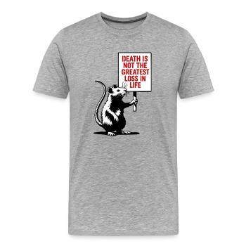 La mort n’est pas la plus grande perte - T-shirt bio Premium Homme - gris chiné - Devant - Damien (186cm)