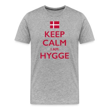 Hygge Denmark Dänemark - Männer Premium Bio T-Shirt - Grau meliert - Vorne - Damien (186cm)