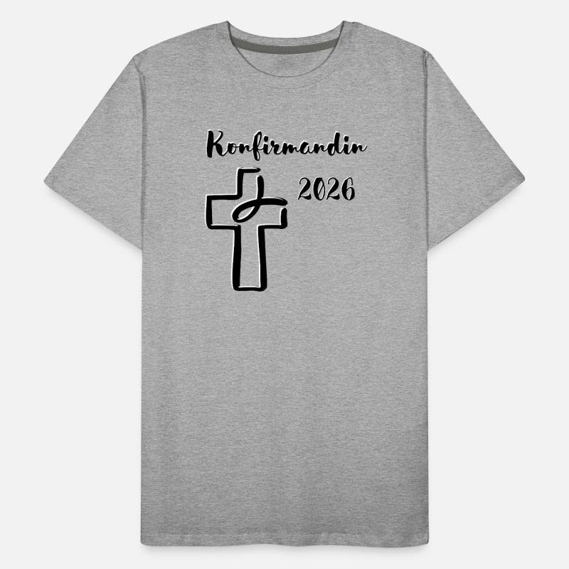 Confirmation 2026 Confirmation Croix et Poisson T-shirt bio Premium Homme