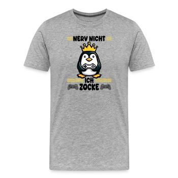Annoying not I gamble - Men's Premium Organic T-Shirt - heather grey - Front - Damien (186cm)
