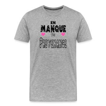 Lacking Thoughtfulness - Men's Premium Organic T-Shirt - heather grey - Front - Damien (186cm)