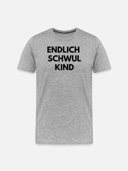 Finally Gay Kid - Men's Premium Organic T-Shirt - heather grey