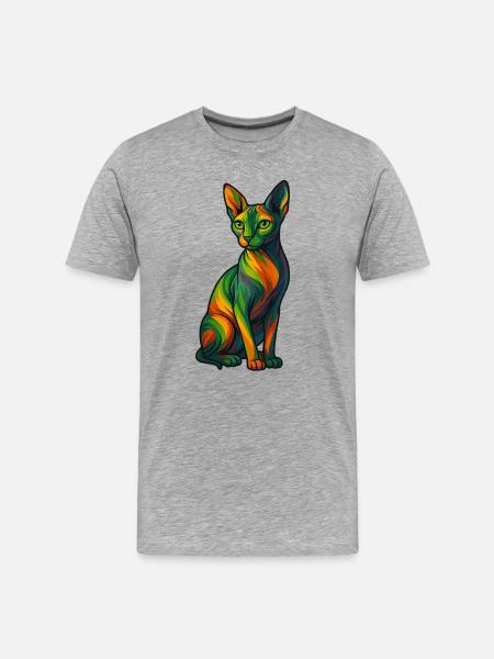 Sphynx - Men's Premium Organic T-Shirt - heather grey