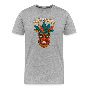 t-shirt Sacred Smiles  - Men's Premium Organic T-Shirt - heather grey - Front - Damien (186cm)