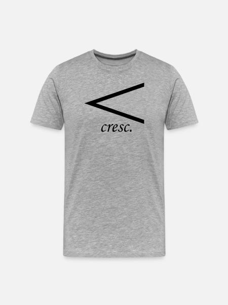 Crescendo - Musical Sign for Music Fans - Men's Premium Organic T-Shirt - heather grey
