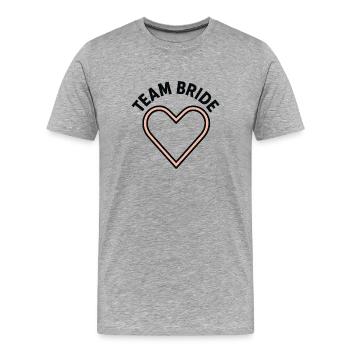 Bachelorette Party Bride's Team - TEAM BRIDE - Men's Premium Organic T-Shirt - heather grey - Front - Damien (186cm)