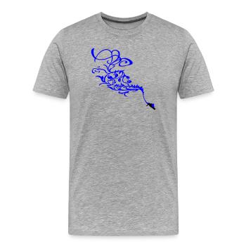 Snowboard Ornament - Men's Premium Organic T-Shirt - heather grey - Front - Damien (186cm)