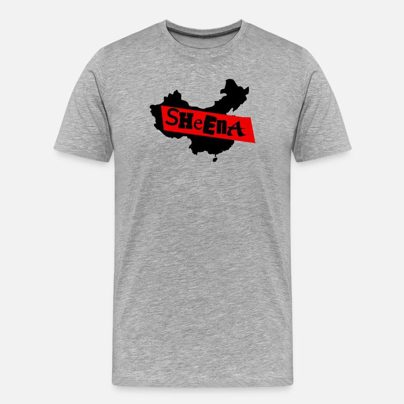 Sheena Punk - Männer Premium Bio T-Shirt - Grau meliert