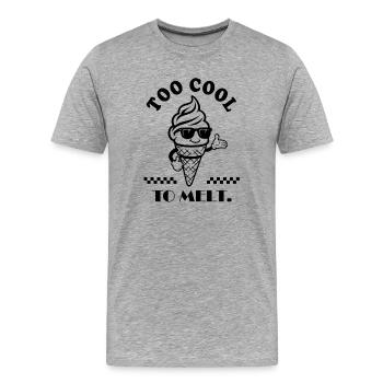Trop froid pour fondre - T-shirt bio Premium Homme - gris chiné - Devant - Damien (186cm)