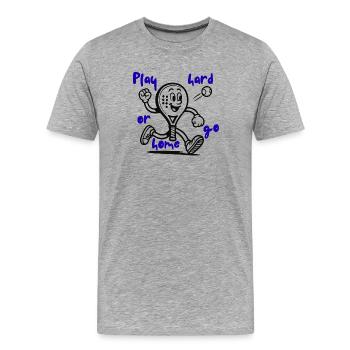Padel Padel Tennis Sayings Gift Sports - Men's Premium Organic T-Shirt - heather grey - Front - Damien (186cm)