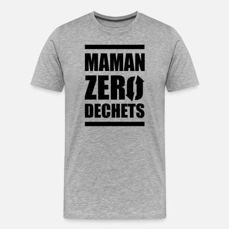 Zero Waste Mama - Männer Premium Bio T-Shirt - Grau meliert
